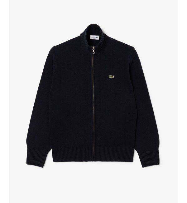 LACOSTE「ハイネックフルジップ ウールニットセーター / ドライバーズニット」|ニット・セーター|
