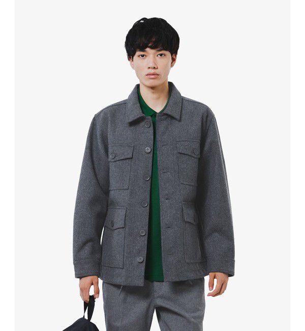 LACOSTE「ウールブレンド3レイヤージャケット」|その他|グレー