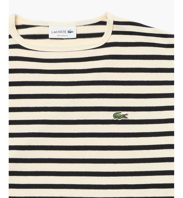 LACOSTE「スクエアネックボーダー長袖Tシャツ」|Tシャツ・カットソー|