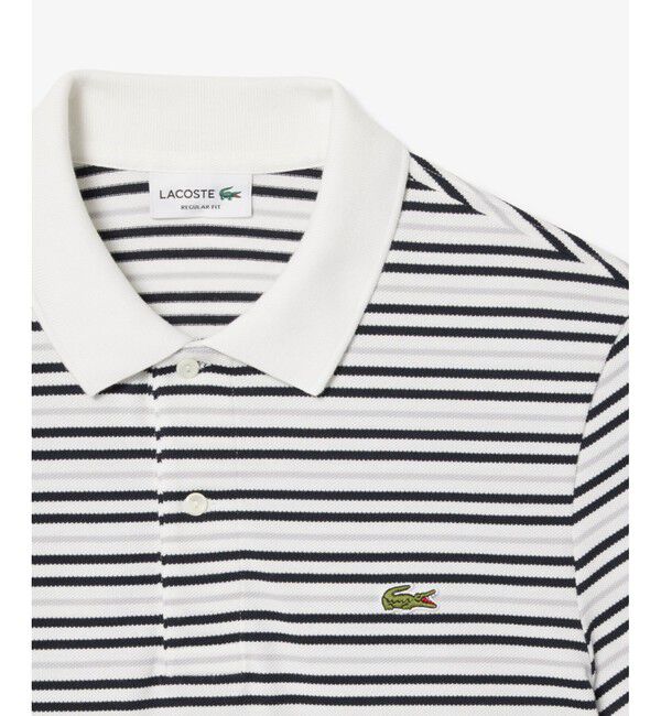 LACOSTE「マルチボーダー鹿の子地ポロシャツ」|ポロシャツ|