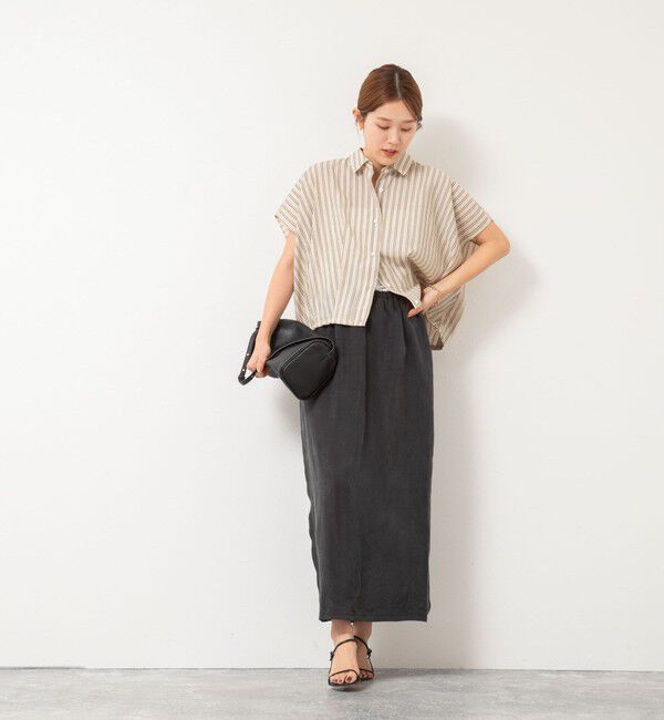 NOLLEY'S「《セットアップ対応》ウォッシャブルシルキーキュプライージースカート」|スカート|