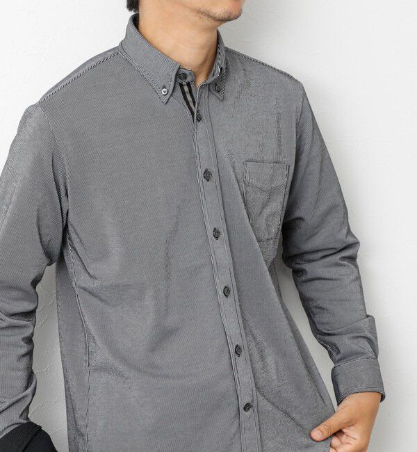 NOLLEY'S goodman「《ビジカジ対応》【ALBINI】吸水速乾テープBD 25AW」|シャツ・ブラウス|ブラック系その他