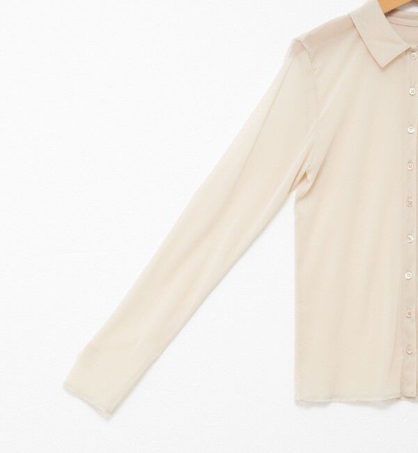 NOLLEY'S「チュール衿付きカットカーディガン」|カーディガン|