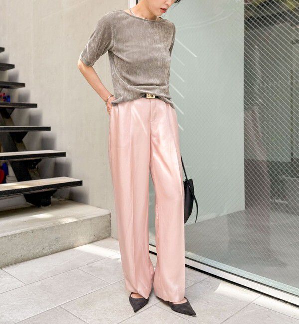 NOLLEY'S「ウォッシャブルサテンワイドパンツ」|その他|