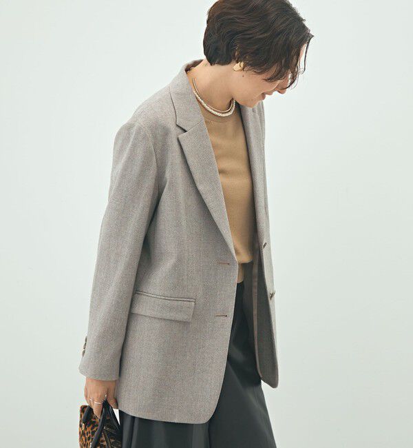 NOLLEY'S sophi「シルクネップツイードオーバージャケット」|テーラードジャケット|