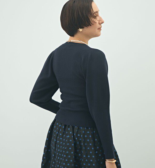 NOLLEY'S「《手洗い可能》リブパフスリーブプルオーバーニット」|ニット・セーター|