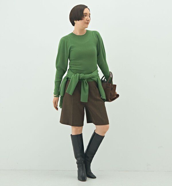 NOLLEY'S「《手洗い可能》リブパフスリーブプルオーバーニット」|ニット・セーター|