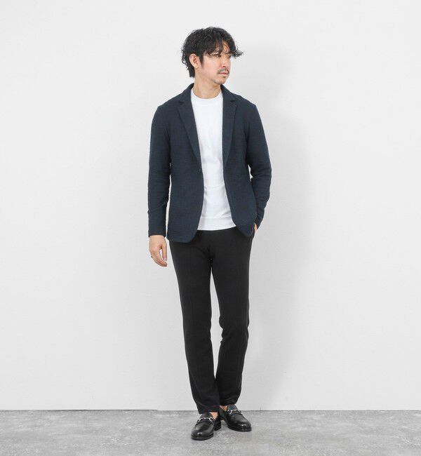 Stutostein「《ビジカジ対応》ツィードジャージーテーラーCD 26SS」|カーディガン|