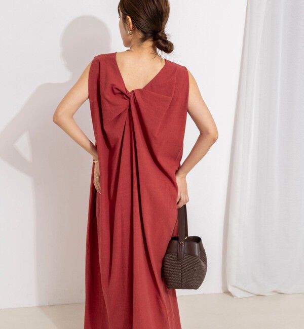 NOLLEY'S「【WEB限定】ウォッシャブルバックツイストドレス」|ワンピース|