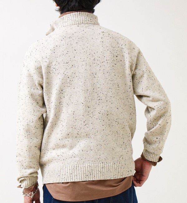 GLOSTER「【冬の大人レイヤードに】ネップハーフジッププルオーバー」|ニット・セーター|