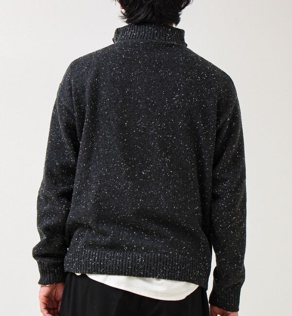 GLOSTER「【冬の大人レイヤードに】ネップハーフジッププルオーバー」|ニット・セーター|
