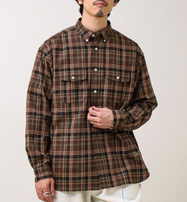 GLOSTER「【BOY ASTLAD刺繍】 フラップポケット ボタンダウンネルシャツ」|シャツ・ブラウス|