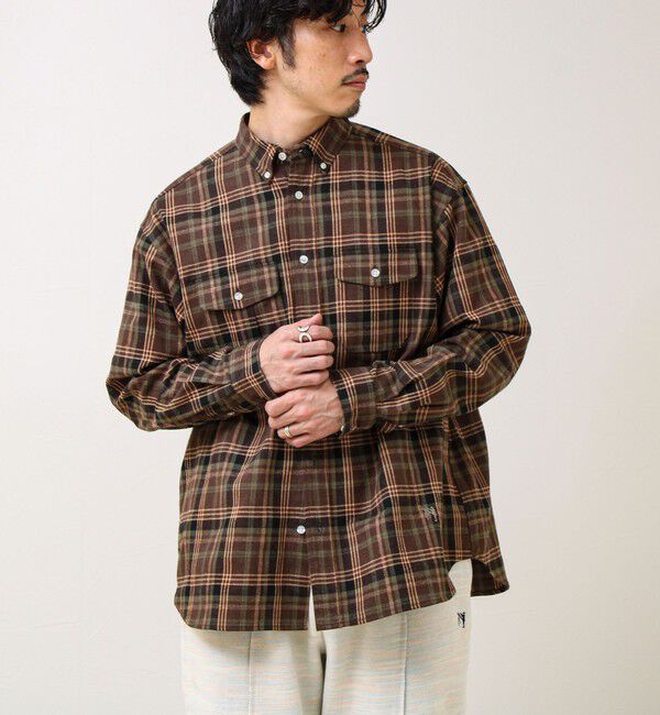 GLOSTER「【BOY ASTLAD刺繍】 フラップポケット ボタンダウンネルシャツ」|シャツ・ブラウス|