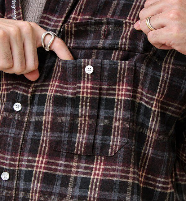 GLOSTER「【BOY ASTLAD刺繍】 フラップポケット ボタンダウンネルシャツ」|シャツ・ブラウス|