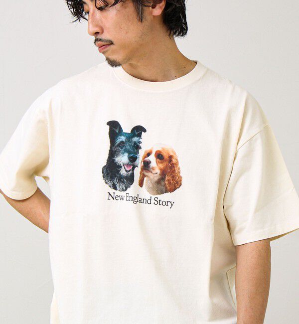 GLOSTER「【あの名作をオマージュ】犬猫実写風プリントTシャツ」|Tシャツ・カットソー|ホワイト系その他3