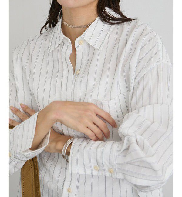 SALON adam et rope'「ワイドピッチストライプシャツ」|シャツ・ブラウス|