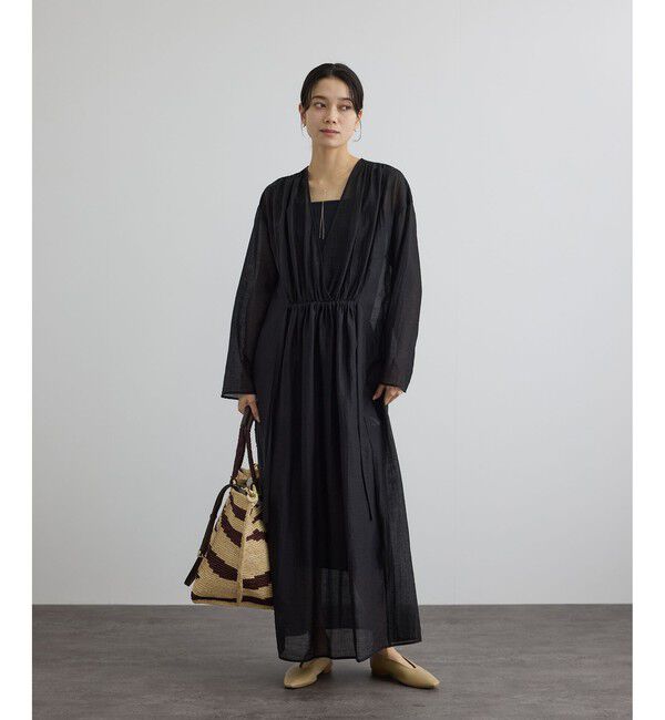 SALON adam et rope'「【WEB限定】サブリエギャザーワンピース」|ワンピース|