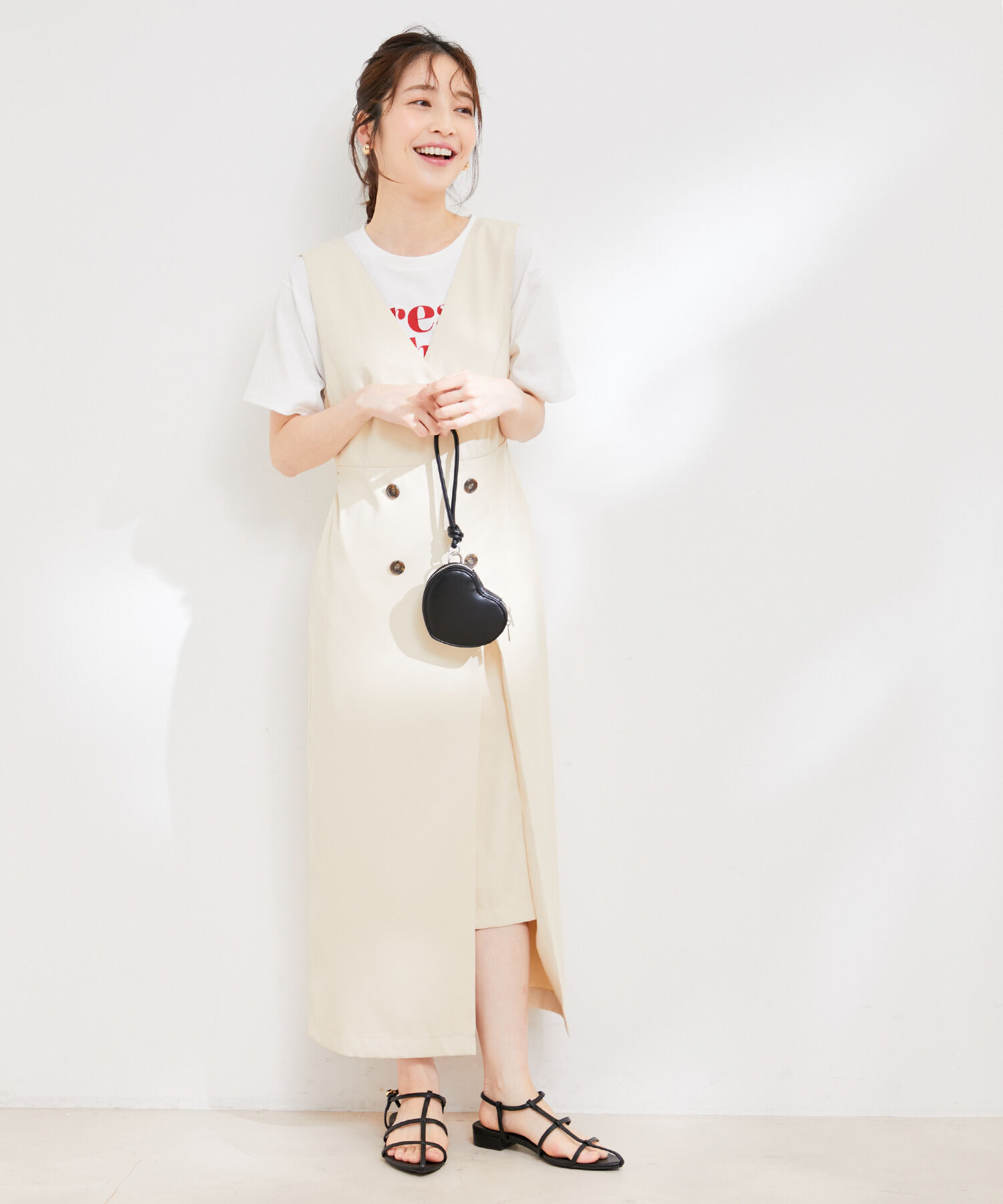 VIS「【6色展開】ハートポーチスマホショルダーバッグ」|ショルダー・メッセンジャー|