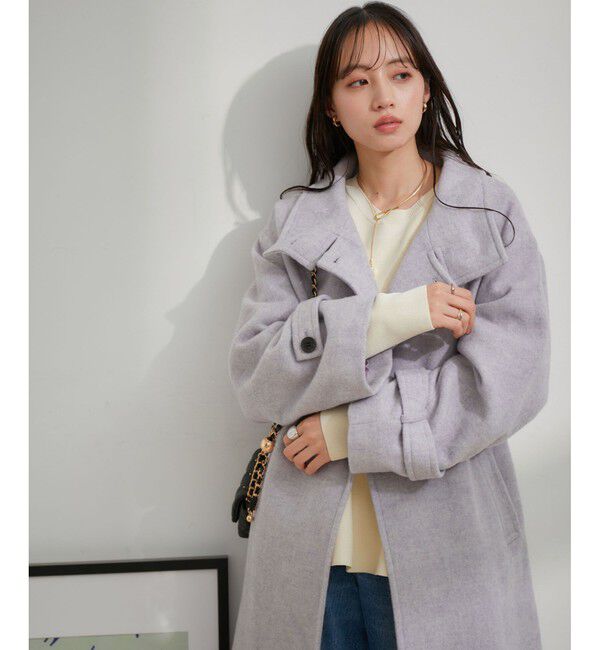 VIS「【静電気防止】2WAY毛混シャギーロングコート」|その他|