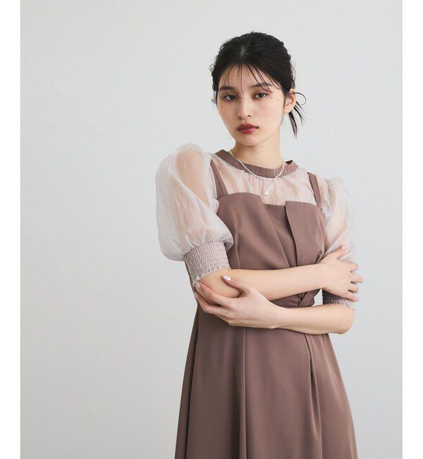 VIS「【VIS DRESS】【3WAY】シアートップスセットキャミドレス」|ワンピース|