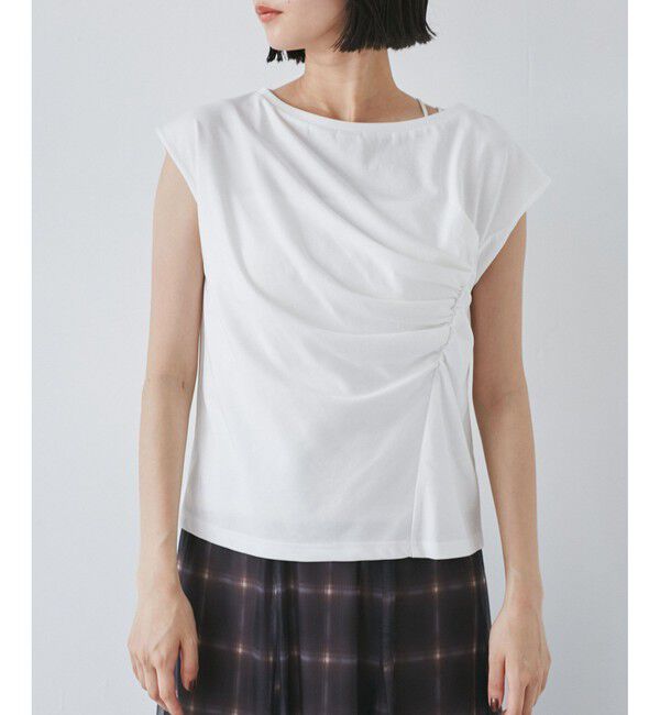 VIS「アシメギャザートップス」|Tシャツ・カットソー|