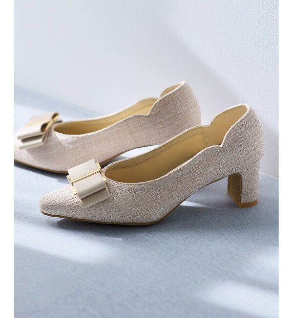 VIS「ハートカットリボンパンプス」|パンプス|