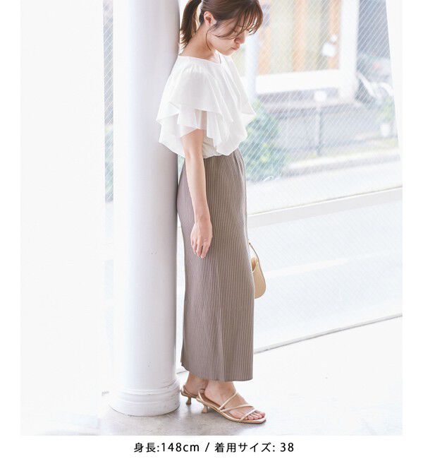 Rope&rsquo;Picnic「【UVカット・接触冷感】Cutee チュールフリルトップス」|Tシャツ・カットソー|