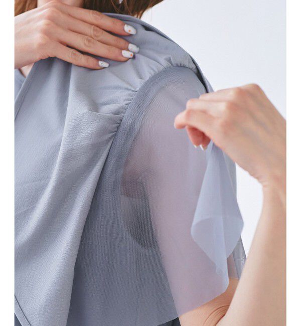 Rope&rsquo;Picnic「【UVカット・接触冷感】Cutee チュールフリルトップス」|Tシャツ・カットソー|