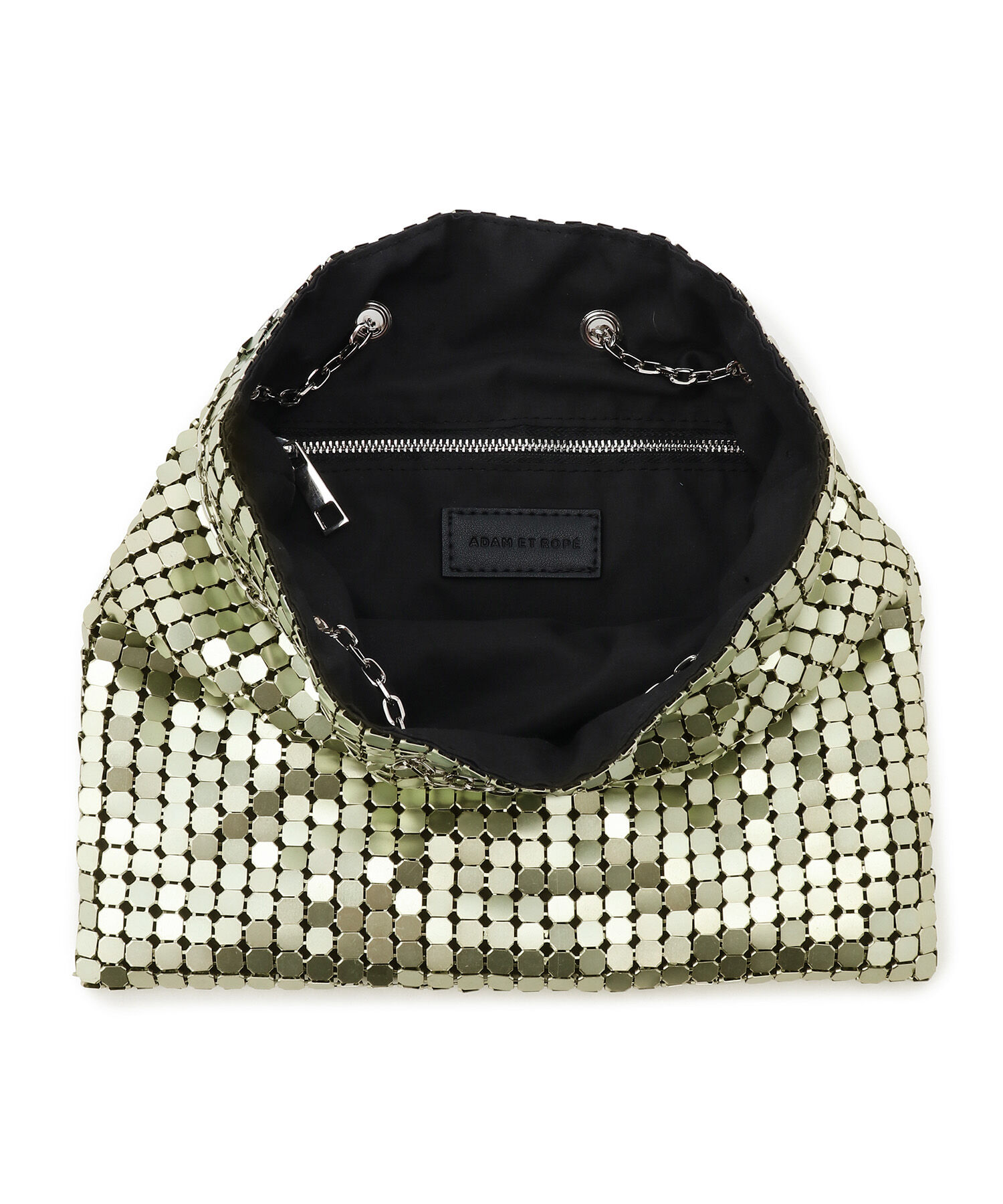 ADAM ET ROPE'「【サステナブル】メタル巾着ミニバッグ」|ハンドバッグ|