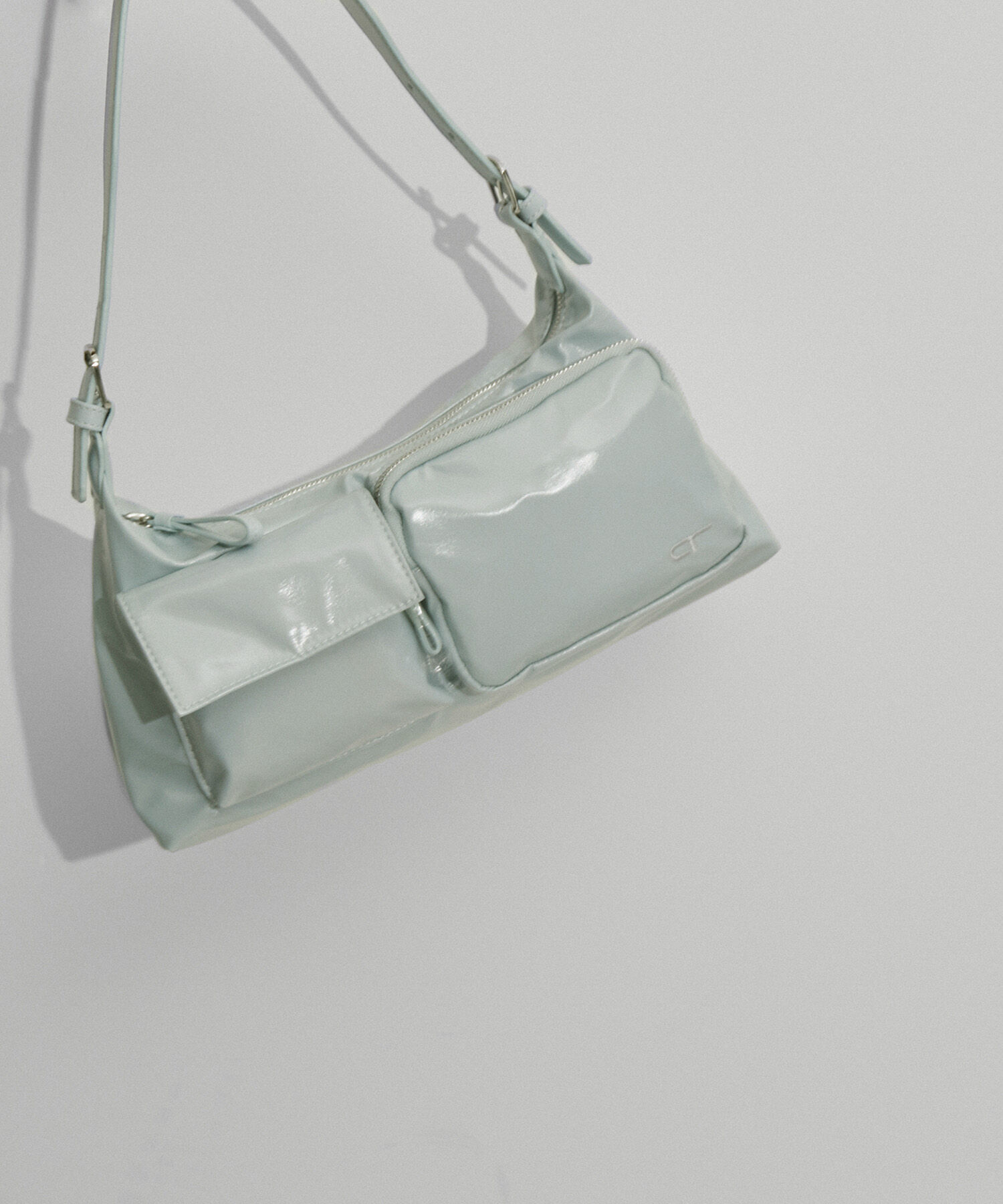 ADAM ET ROPE'「【サステナブル・追加】ボックスポケットミニバッグ」|ハンドバッグ|ライトグレー(08)