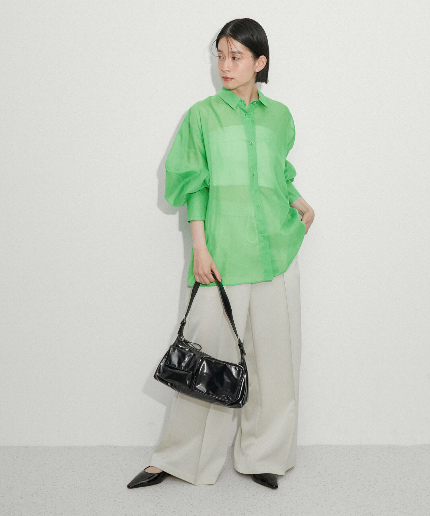 ADAM ET ROPE'「【サステナブル・追加】ボックスポケットミニバッグ」|ハンドバッグ|