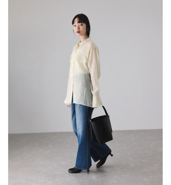 ADAM ET ROPE'「キュプラシアーポケットシャツ」|シャツ・ブラウス|