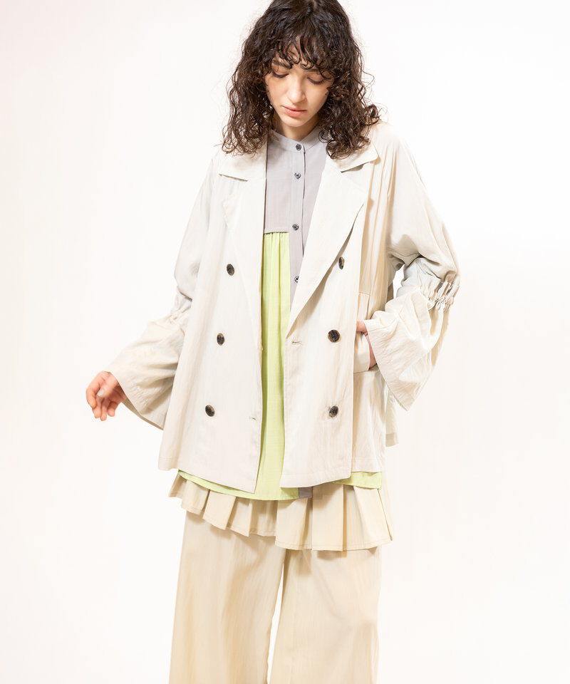  「ドロストショートトレンチコート」|トレンチコート|