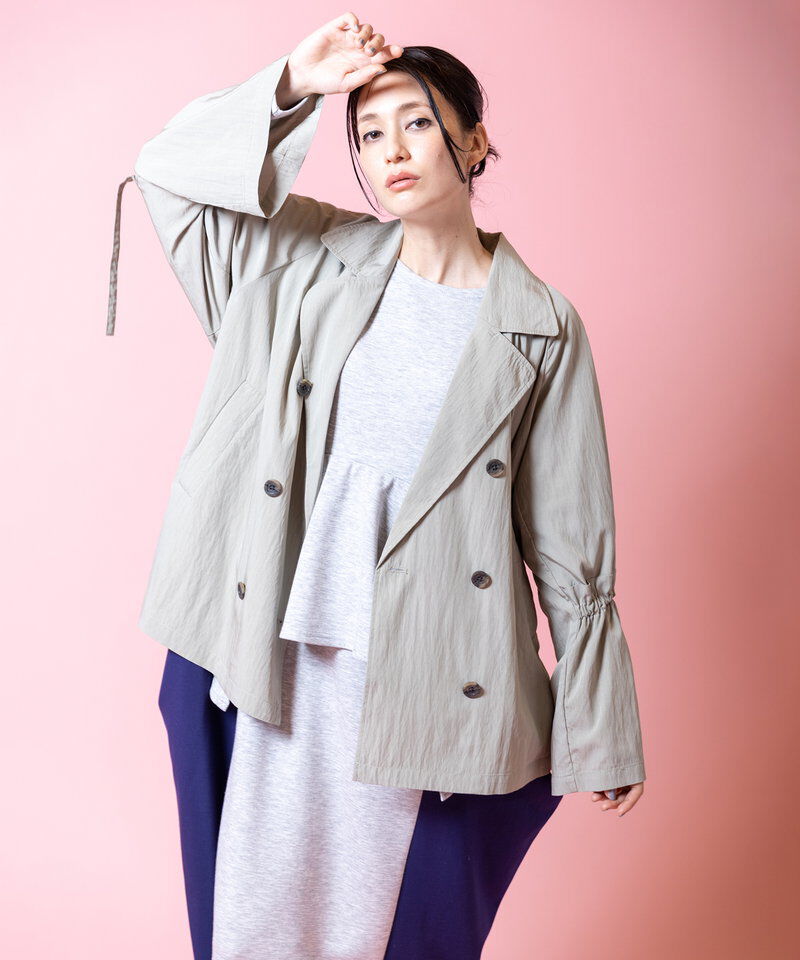  「ドロストショートトレンチコート」|トレンチコート|