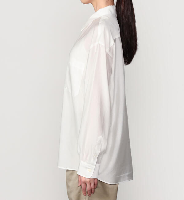  「nicholson & nicholson | シアー ロングスリーブシャツ WOMEN」|シャツ・ブラウス|