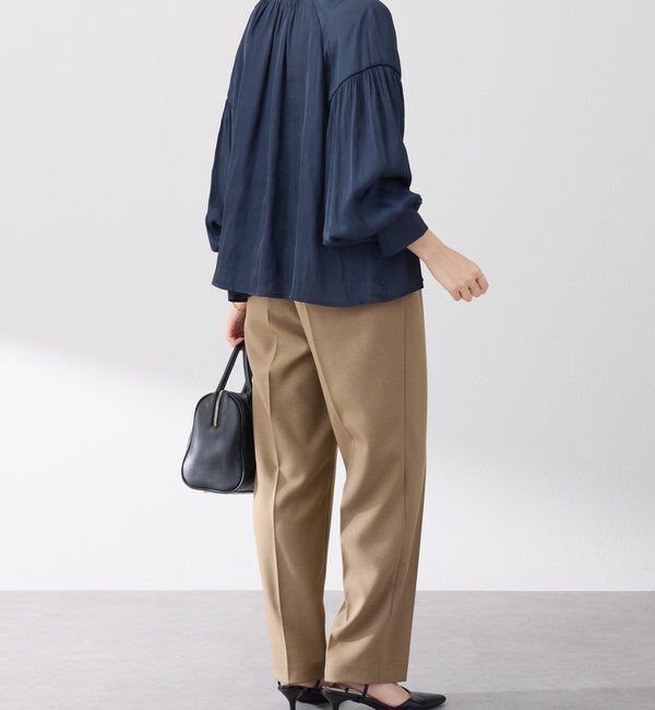  「配色サテンブラウス」|シャツ・ブラウス|
