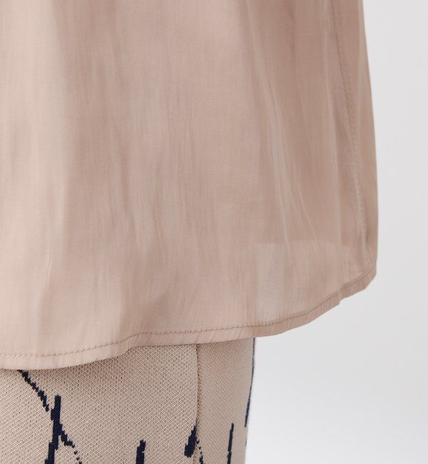  「配色サテンブラウス」|シャツ・ブラウス|