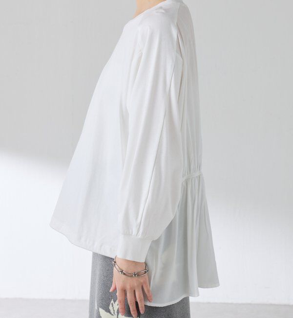  「ドッキング裾ドロストカットソー」|Tシャツ・カットソー|