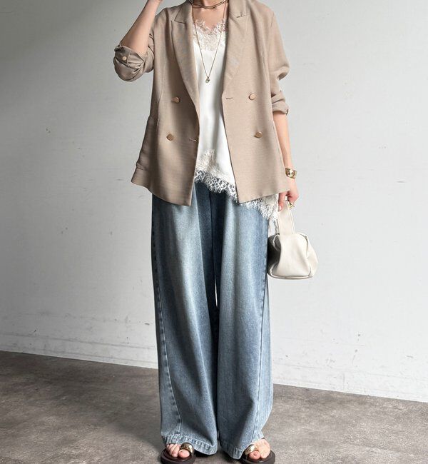  「デニムワイドイージーパンツ」|デニム|