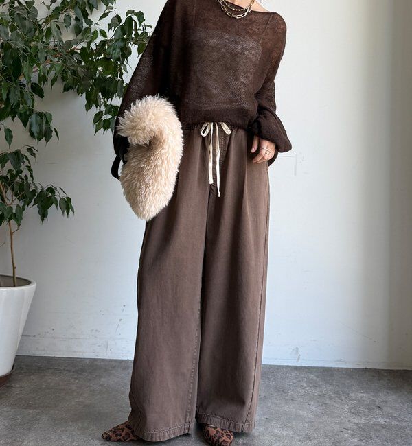  「デニムワイドイージーパンツ」|デニム|