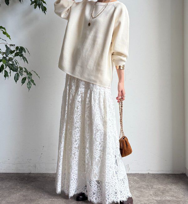  「ストレッチヤーン片畦ポンチョニット」|ニット・セーター|