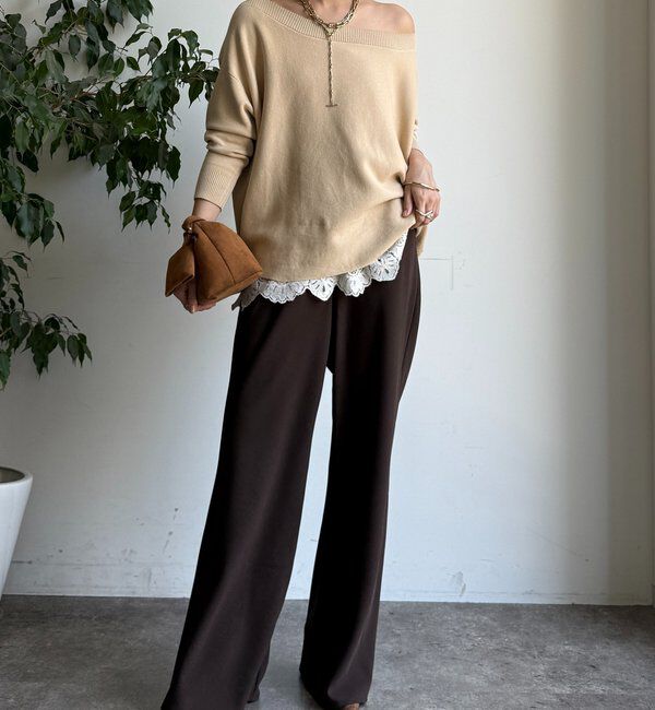  「ボートネックプルオーバー」|ニット・セーター|