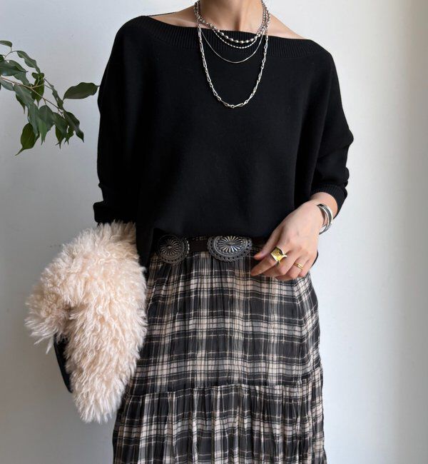  「ボートネックプルオーバー」|ニット・セーター|