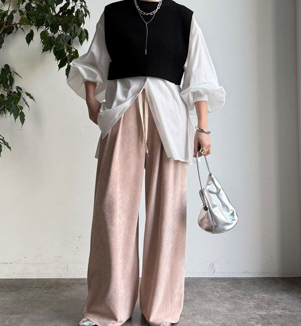  「【WEB限定】ニットベスト&times;シャツセット」|ニット・セーター|