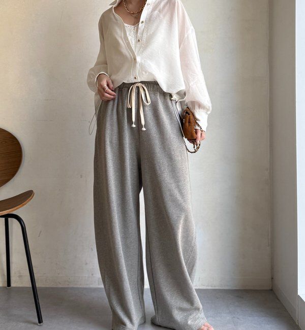  「袖リブ襟付シアースピンドルブラウス」|シャツ・ブラウス|