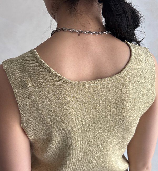  「前後2WAYラメニットタンク」|ニット・セーター|