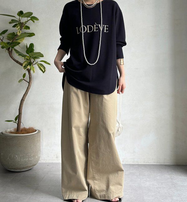  「カットジョーゼットLODEVEロゴTEEブラウス」|シャツ・ブラウス|