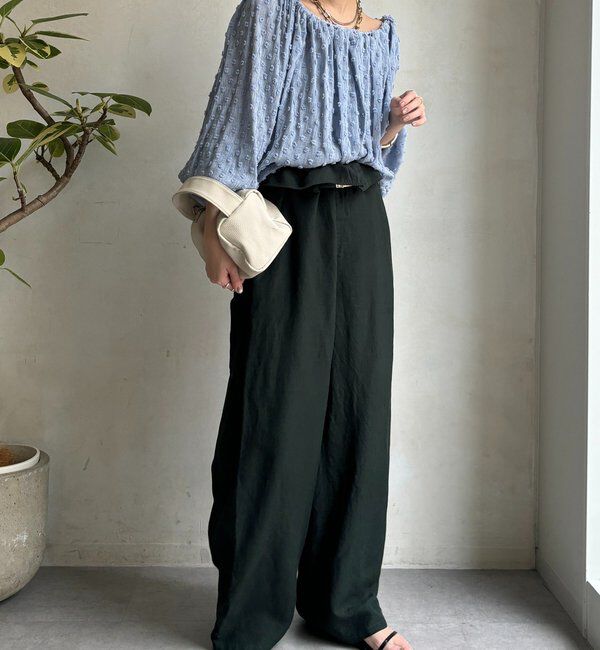  「ドットジャガードオフショルブラウス」|シャツ・ブラウス|