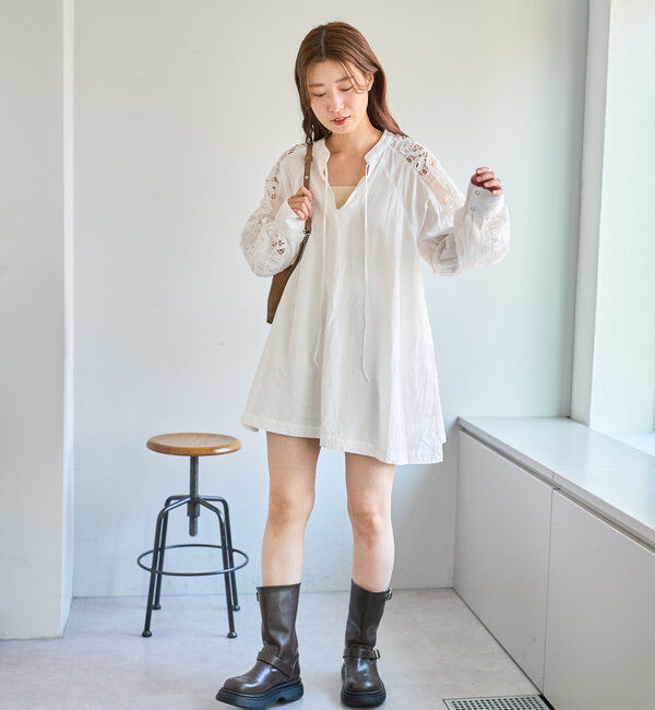  「袖レースチュニック」|チュニック|