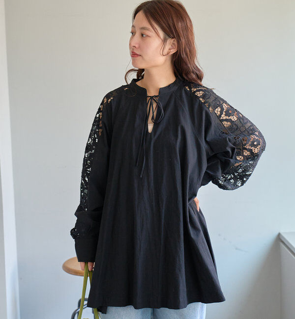  「袖レースチュニック」|チュニック|